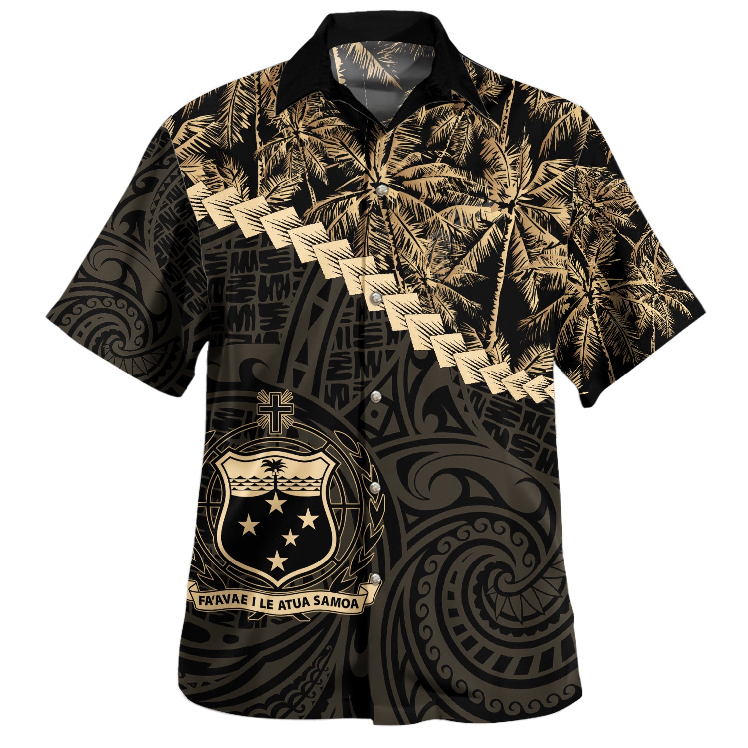 Samoa Hawaiian Shirt Coconut Tree Style