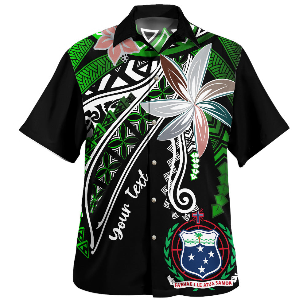 Samoa Hawaiian Shirt Custom Personalised Fanciful Forest Green