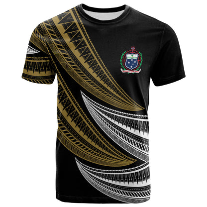 Samoa Custom Personalised T-Shirt - Wave Pattern Alternating