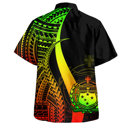 Samoa Custom Personalised Hawaiian Shirt Polynesian Tentacle Tribal Pattern