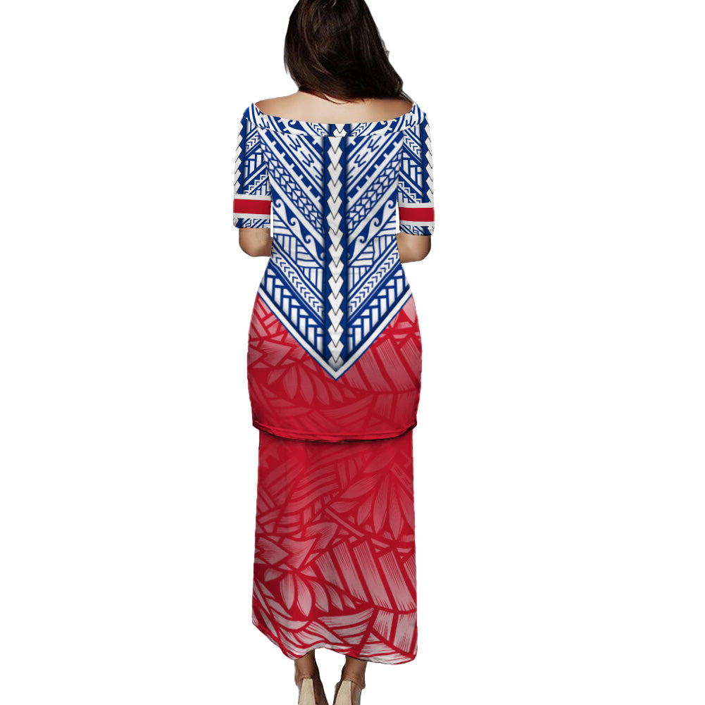 Samoa Puletasi - Map And Seal Samoan Patterns