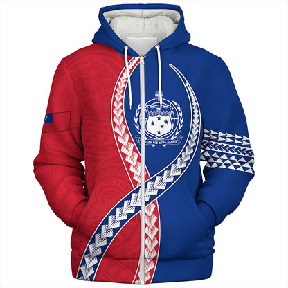 Samoa Sherpa Hoodie Tribal Polynesian In My Heart