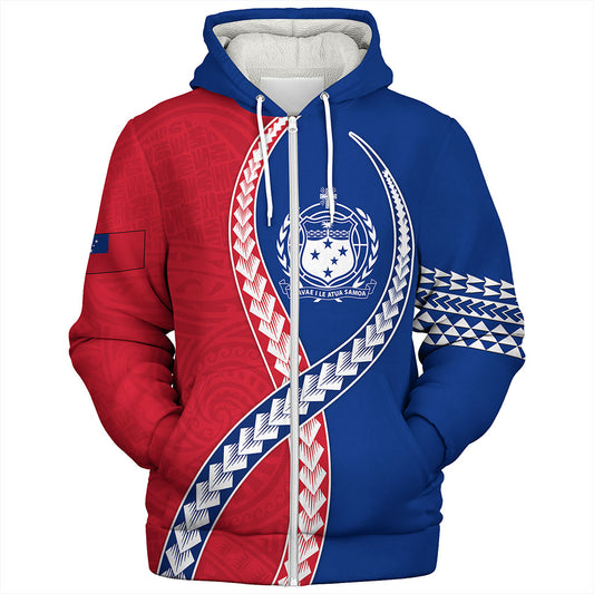 Samoa Sherpa Hoodie Tribal Polynesian In My Heart