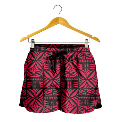 Samoa Women Shorts Design Stretch Print Fabric Pink