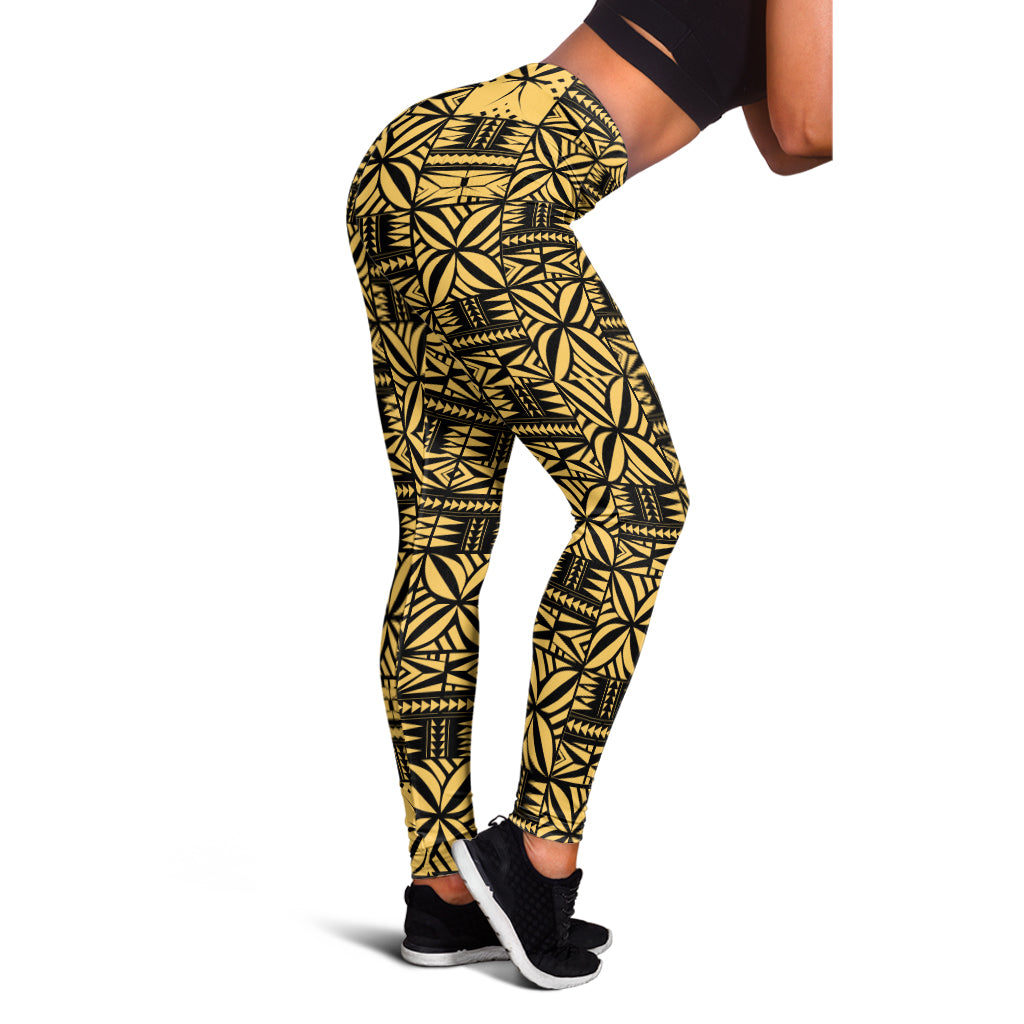 Samoa Legging Design Stretch Print Fabric Yellow
