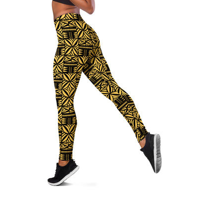 Samoa Legging Design Stretch Print Fabric Yellow
