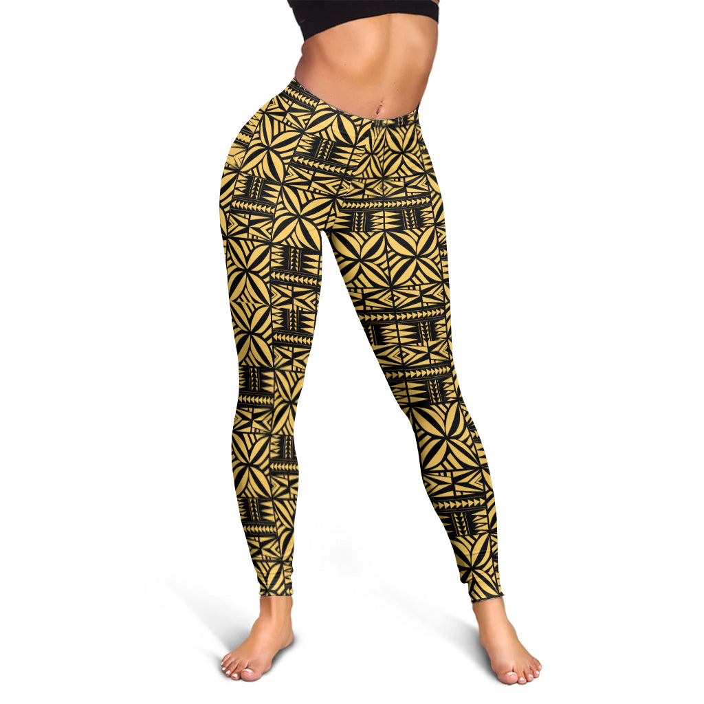Samoa Legging Design Stretch Print Fabric Yellow