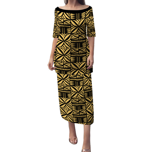 Samoa Puletasi Design Stretch Print Fabric