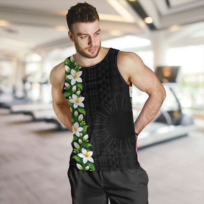Philippines Filipinos Tank Top Sampaguita Flower Tribal Polynesian Sun Island Style