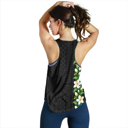 Philippines Filipinos Women Tank Sampaguita Flower Tribal Polynesian Sun Island Style