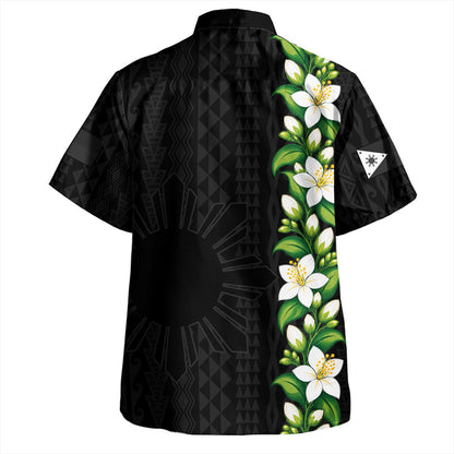 Philippines Filipinos Hawaiian Shirt Sampaguita Flower Tribal Polynesian Sun Island Style