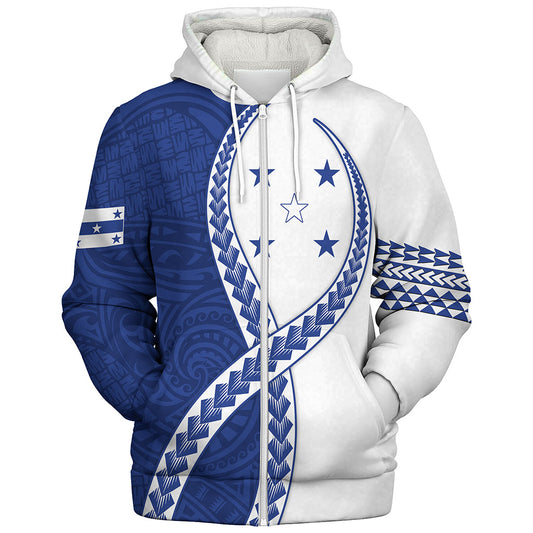Gambier Islands Sherpa Hoodie Tribal Polynesian In My Heart