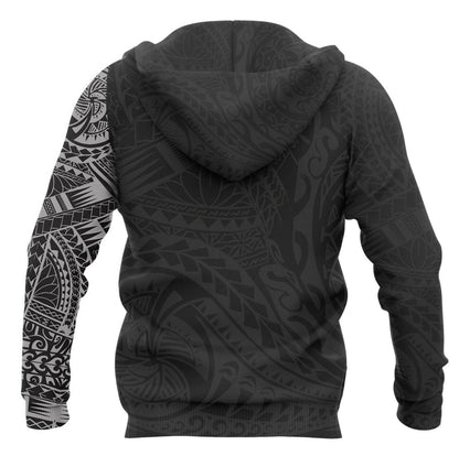 Polynesian Hoodie - Kanaka Maoli Flag Polynesian Tattoo Style Special