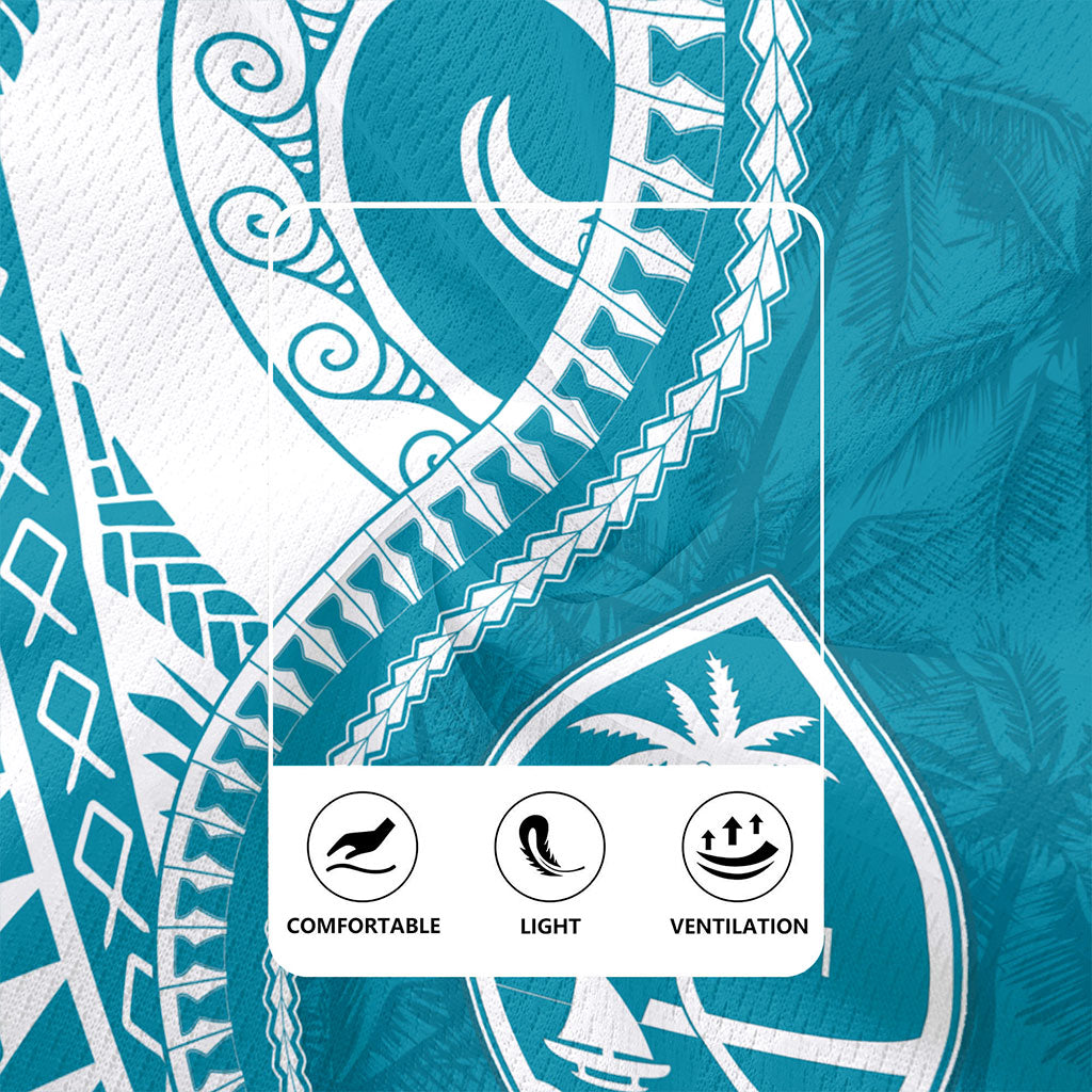 Guam Rugby Jersey Seat Tribal Island Coconut Tree Design