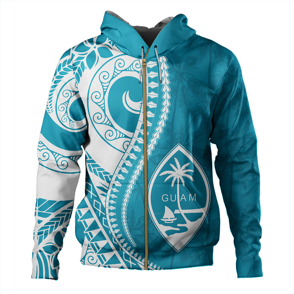 Guam Hoodie Seat Tribal Island Coconut Tree Design