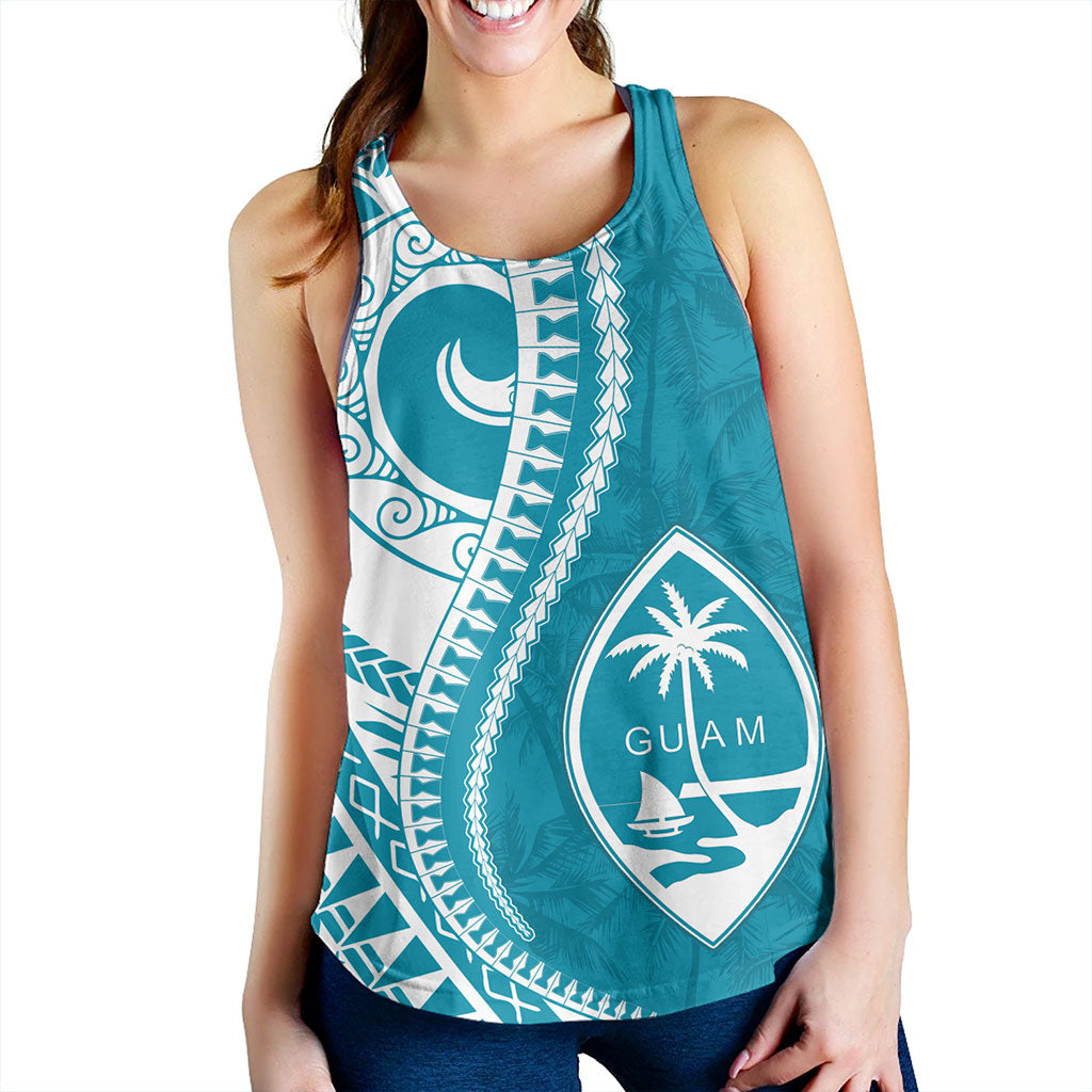 Guam Women Tank Seat Tribal Island Coconut Tree Design