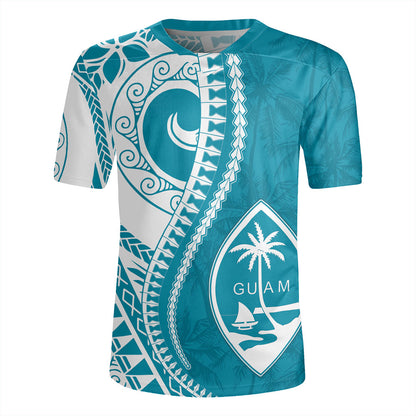Guam Rugby Jersey Seat Tribal Island Coconut Tree Design