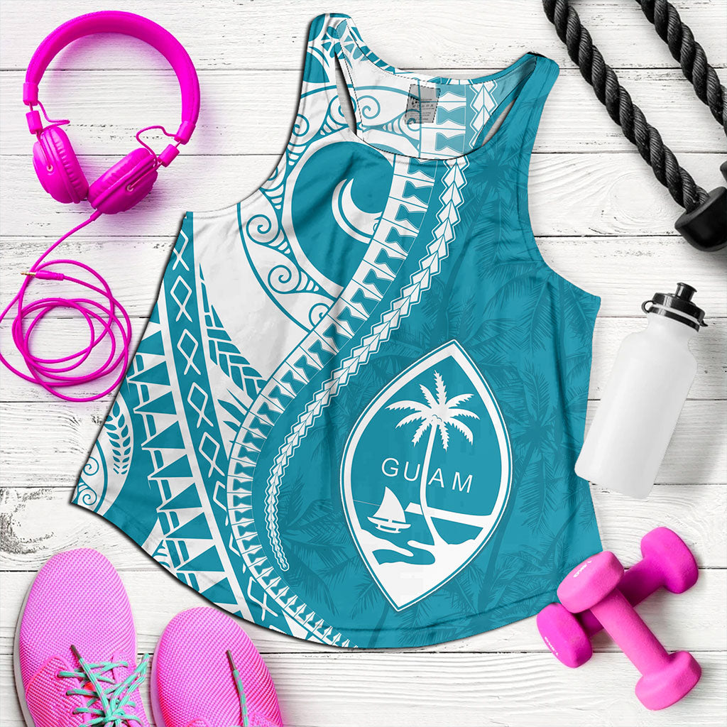 Guam Women Tank Seat Tribal Island Coconut Tree Design