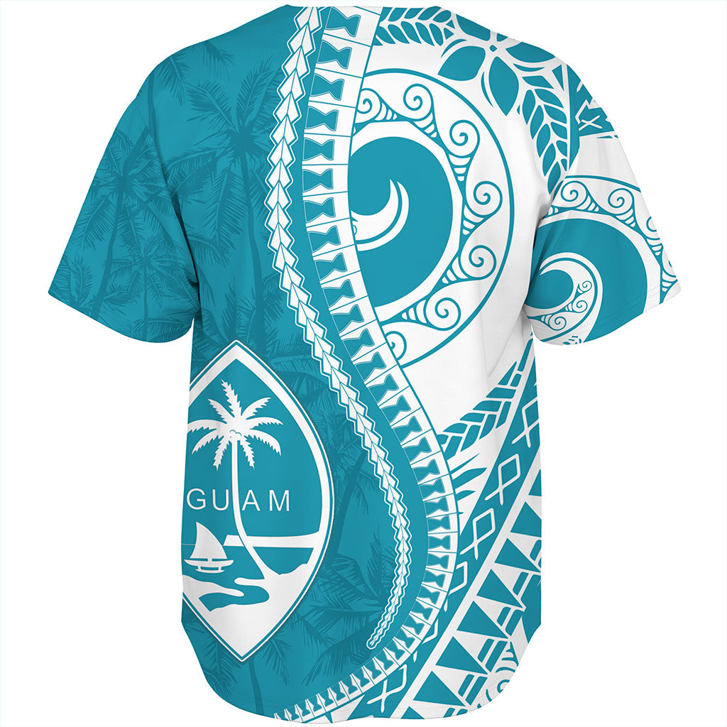 Guam Baseball Shirt Seat Tribal Island Coconut Tree Design