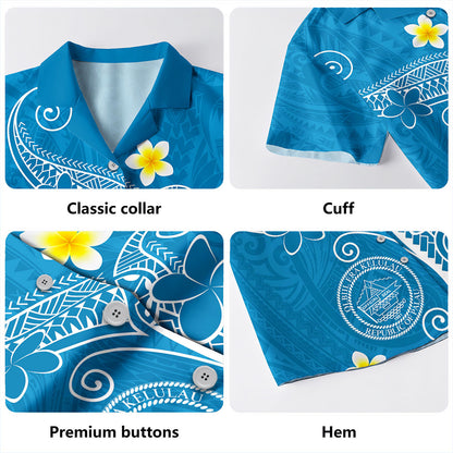 Palau Hawaiian Shirt Polynesia Floral Tribal