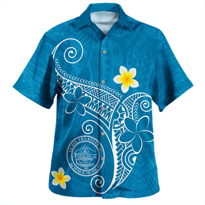 Palau Hawaiian Shirt Polynesia Floral Tribal