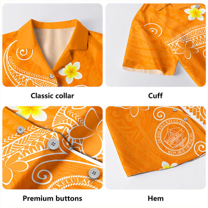 Palau Hawaiian Shirt Polynesia Floral Tribal Ver.1