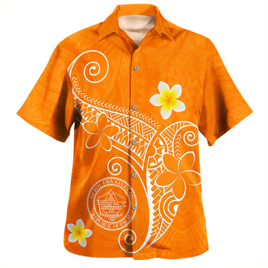 Palau Hawaiian Shirt Polynesia Floral Tribal Ver.1