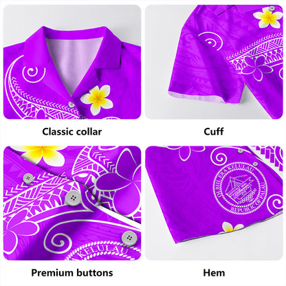 Palau Hawaiian Shirt Polynesia Floral Tribal Ver.1
