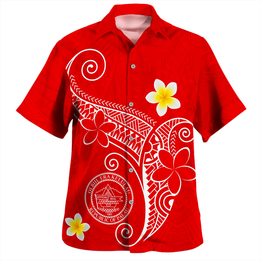 Palau Hawaiian Shirt Polynesia Floral Tribal Ver.1
