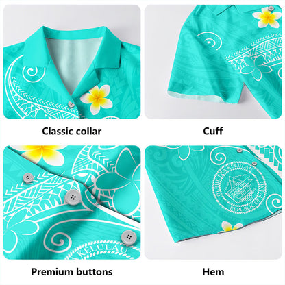 Palau Hawaiian Shirt Polynesia Floral Tribal Ver.1