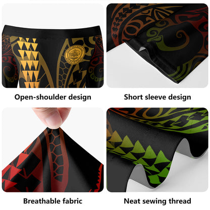Palau Combo Short Sleeve Dress And Shirt Kakau Style Reggae