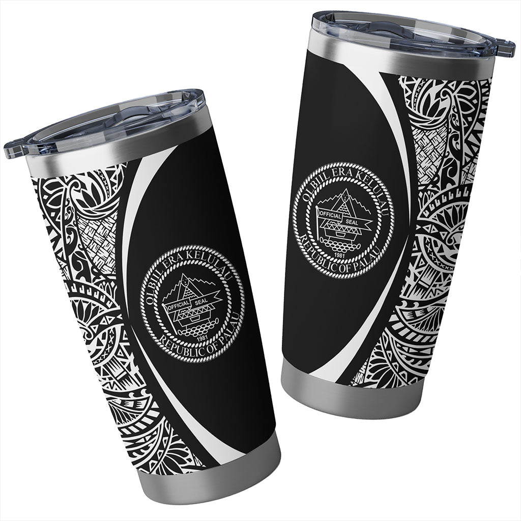 Palau Tumbler Lauhala Circle Style White