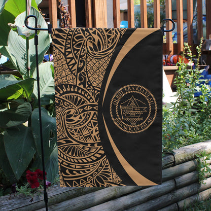 Palau Garden Flag Lauhala Circle Gold