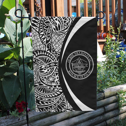 Palau Garden Flag Lauhala Circle White