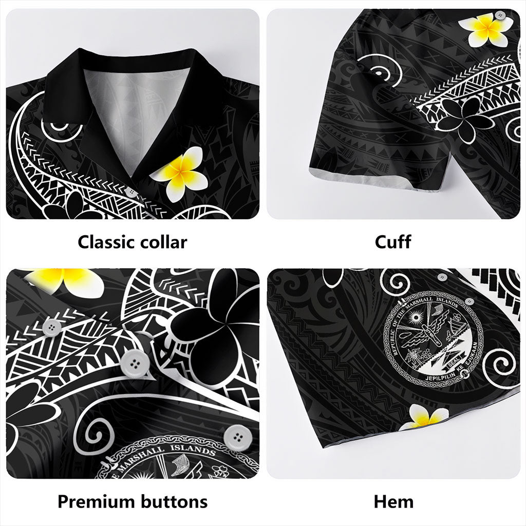 Marshall Islands Hawaiian Shirt Coat Of Arsm Polynesia Floral Tribal