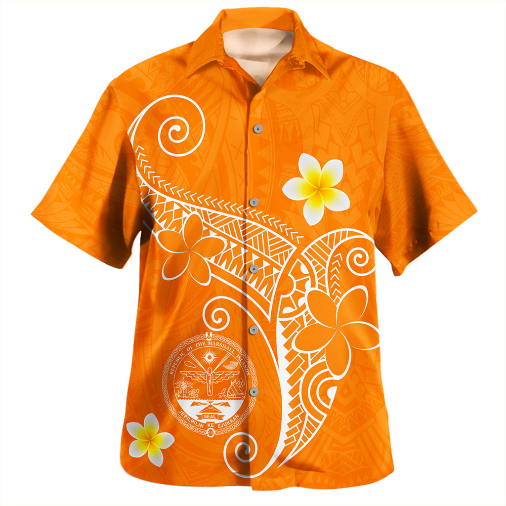 Marshall Islands Hawaiian Shirt Polynesia Floral Tribal Ver.1