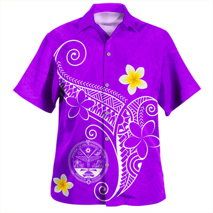 Marshall Islands Hawaiian Shirt Polynesia Floral Tribal Ver.1