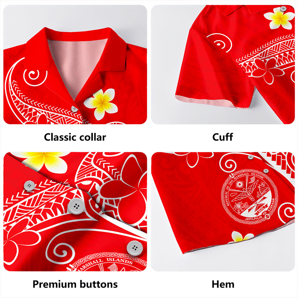Marshall Islands Hawaiian Shirt Polynesia Floral Tribal Ver.1