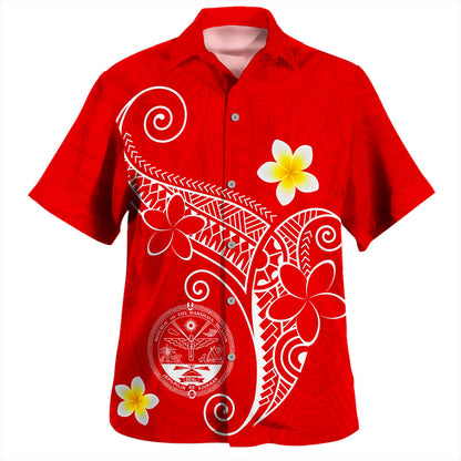 Marshall Islands Hawaiian Shirt Polynesia Floral Tribal Ver.1