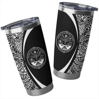 Marshall Islands Tumbler Lauhala Circle Style White