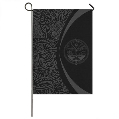 Marshall Islands Garden Flag Lauhala Circle Grey