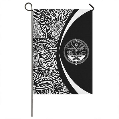 Marshall Islands Garden Flag Lauhala Circle White