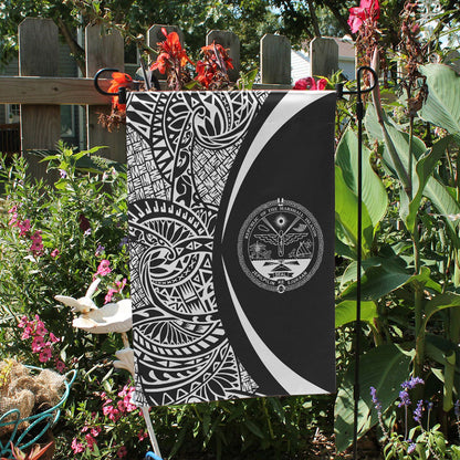 Marshall Islands Garden Flag Lauhala Circle White