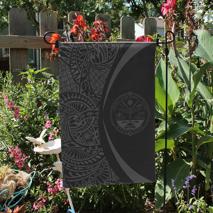 Marshall Islands Garden Flag Lauhala Circle Grey