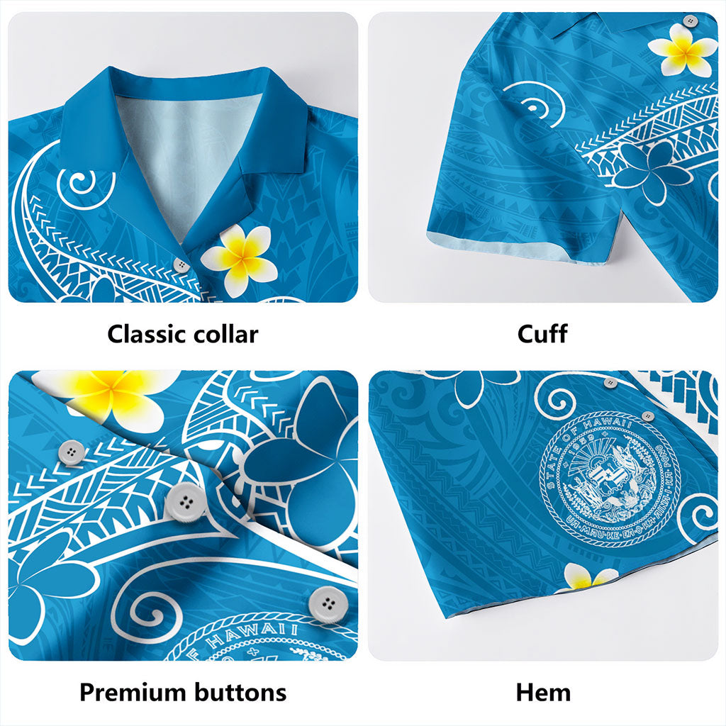 Hawaii Hawaiian Shirt Coat Of Arms Polynesia Floral Tribal