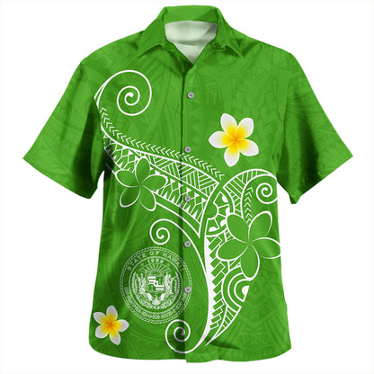 Hawaii Hawaiian Shirt Coat Of Arms Polynesia Floral Tribal
