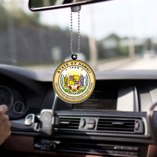 Hawaii Car Hanging Ornament Seal Of The State Of Hawaii