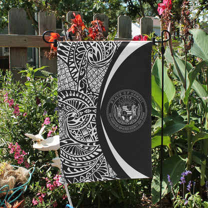 Hawaii Garden Flag Lauhala Circle White