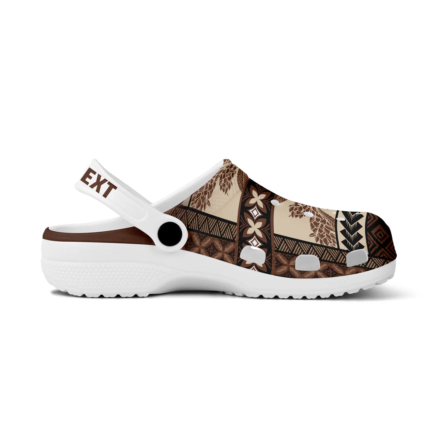 Samoa Clogs Shoes Custom Text Siapo With Polynesia Pattern