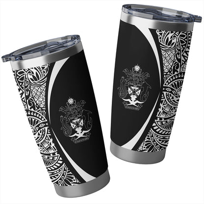 Solomon Islands Tumbler Lauhala Circle Style White